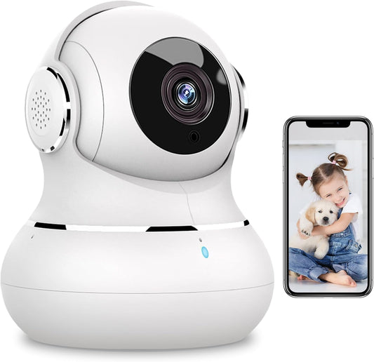 litokam Little elf Überwachungskamera Innen, 2K Babyphone mit Kamera mit Bewegungserkennung, 360°WLAN Kamera überwachung innen mit 2-Wege-Audio, Nachtsicht, Hundekamera Haustierkamera mit app, Alexa